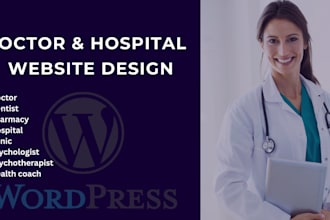 design doctor website, clinic, dental, homecare, hospital website