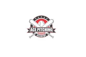 create modern unique baseball pitching academy logo