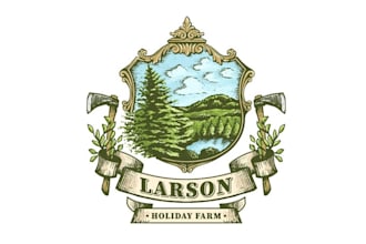 design attractive unique christmas tree farm logo