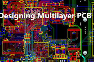 design multilayer pcb layout with schematic gerbers kicad easyeda and prototype