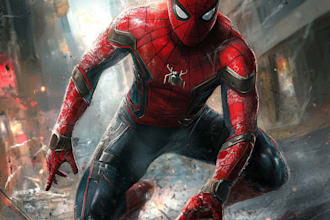 do concept art superhero character design for comics