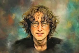 draw realistic digital oil painting from your photo