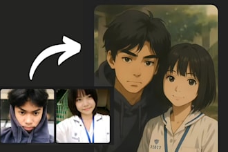 your photo into a dreamy anime style portrait using ai