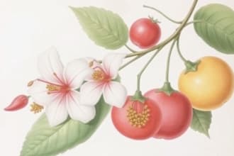 draw botanical illustration of flower illustration, plant illustration