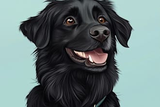 draw disney style pet portrait