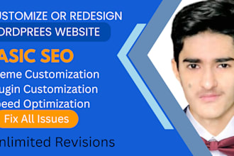 do redesign wordpress website, customized themes  and plugin