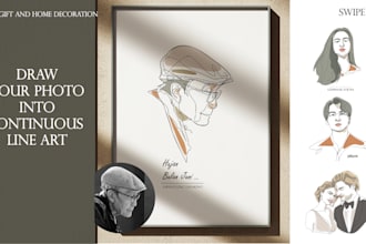 draw your photo into continuous line art