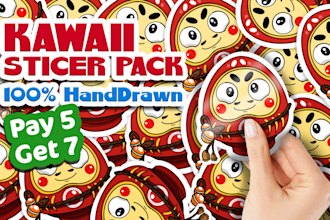 do a amazing cute kawaii stickers
