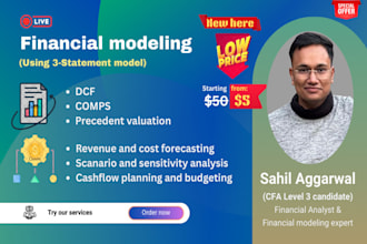 build financial model from scratch, forecast and valuation