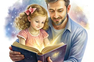 draw cute family and couple portrait illustrations