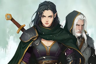 draw a simple dnd token or portrait