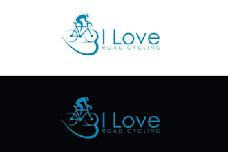 create modern flexible road cycling fans logo