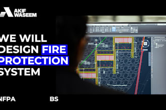 design nfpa compliant fire protection, safety plan, and fire sprinkler system
