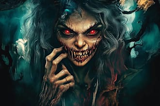 make dark, gothic, fantasy or horror illustrations