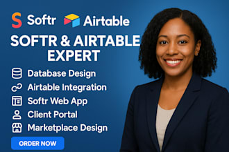 setup airtable database automation softr web app client portal website