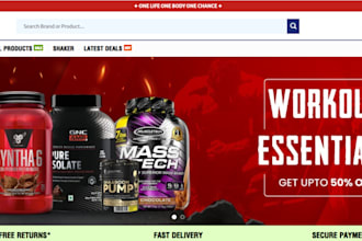 build nutraceutical website, peptide, sarms, nootropic store, supplement website