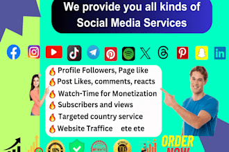 promote your social media accounts youtube tiktok monetization with USA and UK