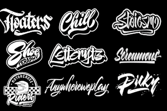 design bold custom hand lettering logo for clothing brand