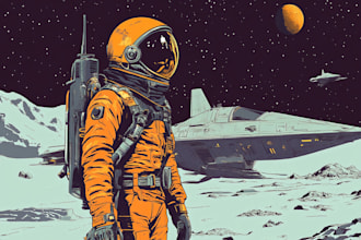 draw sci fi illustration and sci fi art