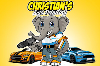 design unique and cute cartoon character mascot logo