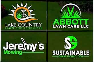 design lawn care agriculture landscape garden eco organic farm logo