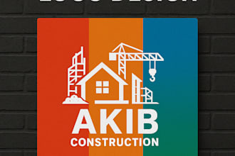 modern construction logo design