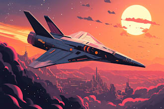 do  a sci fi character and sci fi art
