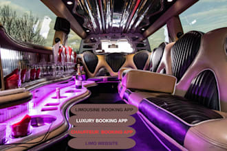 develop limo website, limousine app, luxury booking, chauffeur app,  car booking