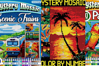 create mystery mosaics color by number coloring books for children and adult