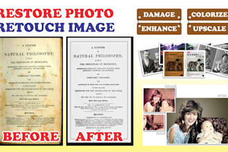 repair picture restore photo retouch image damage enhance colorize or upscale