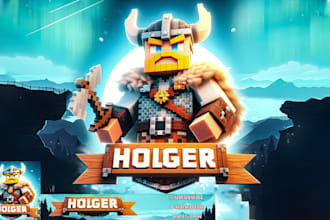 create a bold logo and banner for your discord and minecraft server