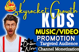 do USA kids youtube video promotion USA views fast organic channel monetization
