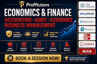 be your cfa, audit, tax, economics, accounting and finance tutor