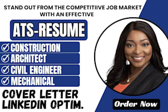 write construction manager architect civil mechanical engineer UI UX resume, CV