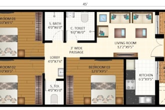 design architectural house plans 2d according to your requirements