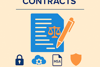 draft various contracts like service, license agreements, ndas, privacy policy