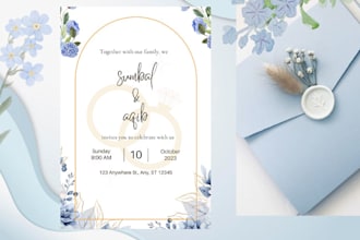 design lovely wedding invitations and save the date