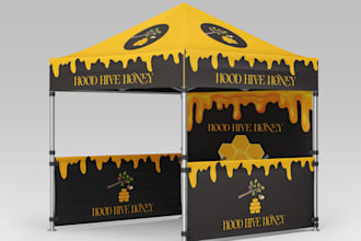 design attractive tent canopy, pop up tent and promotional table