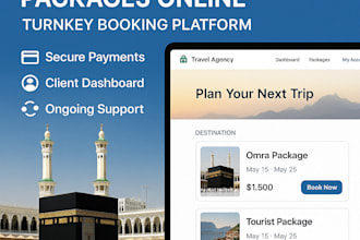 build a online booking platform for travel agencies and omra packages