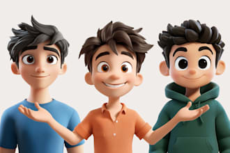 sculpt 3d model cute character, toy, animal, for 3d printing, rendering, or game