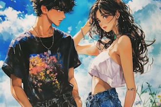 draw anime portrait couple portrait in anime style