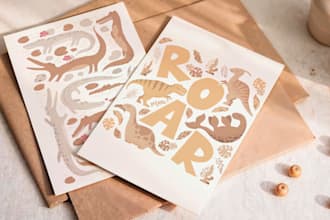 create an original cute vector illustration for card