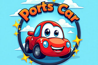 design high quality esport ports car mascot logo with my fastest delivery