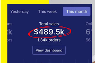 agency will make 6 figure shopify dropshipping store or shopify website