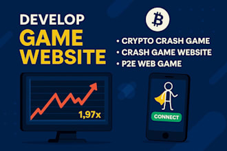 develop fix game website crypto crash game crash game website p2e game web game