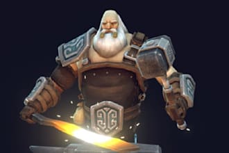 do 3d hand painted texture for 3d models, props and object game assets 3d weapon