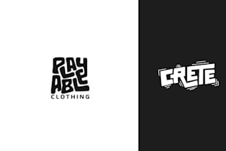 do modern text based, wordmark, graffiti lettering, font logo