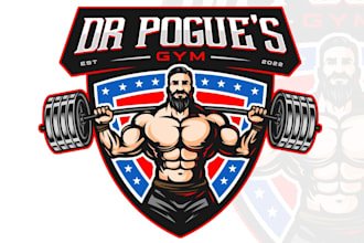 design awesome badass gym logo