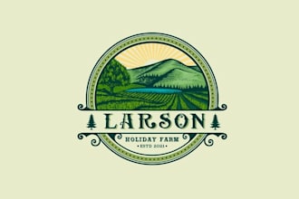 design stand out christmas tree farm logo