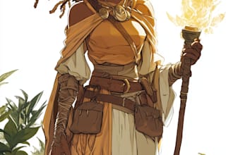 draw a fantasy character design and dnd character art
